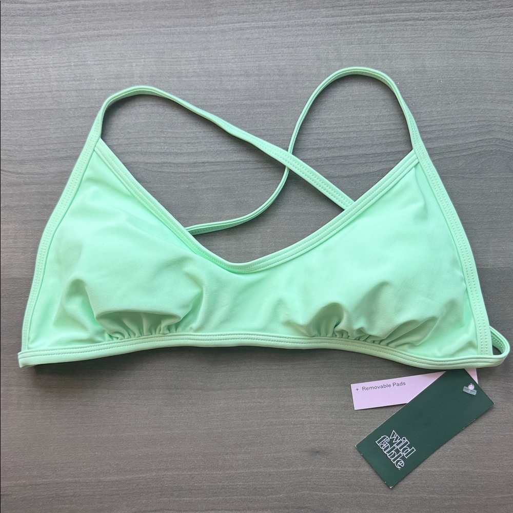wild fable Mint Green Triangle Bralette Top